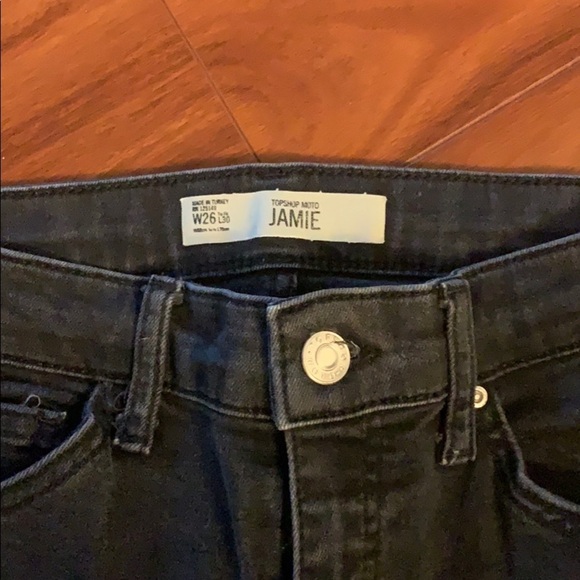 - TOPSHOP Moto Jamie eyelet lace leg High rise Jeans! Mob jeans goth - Picture 6 of 8